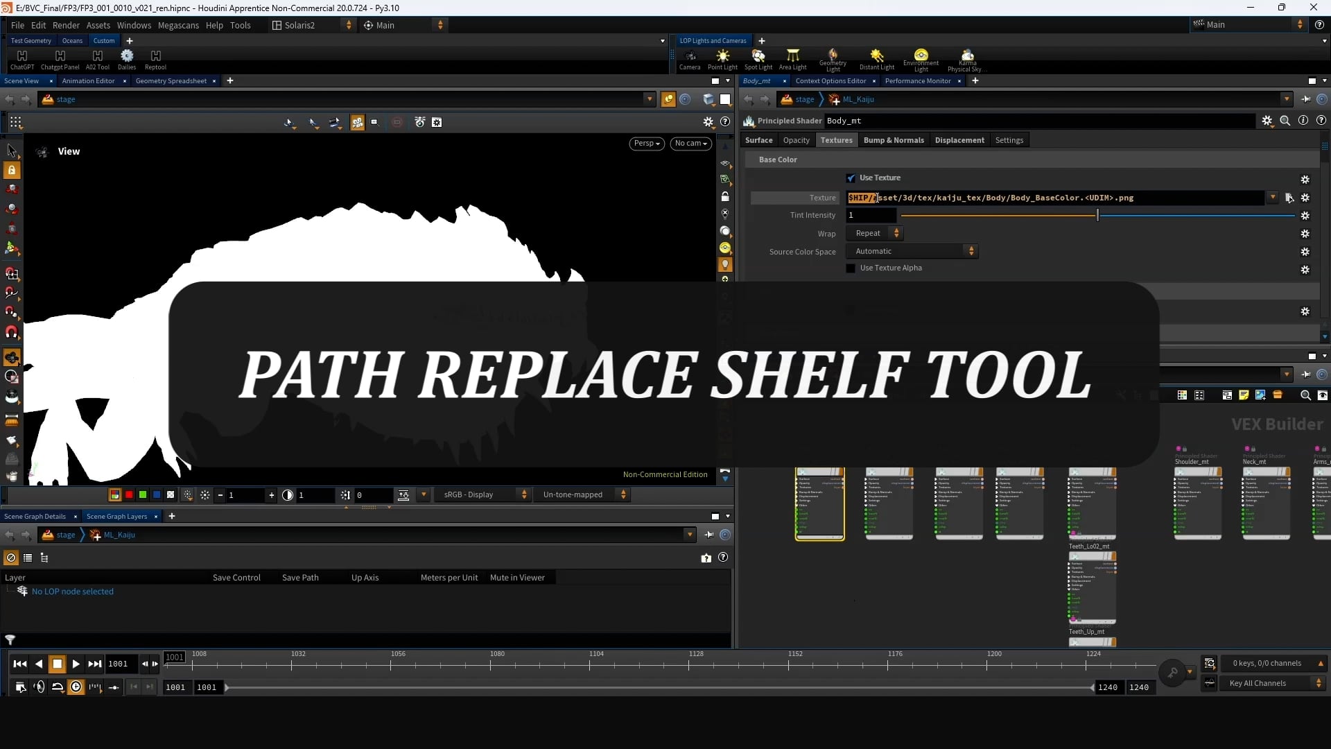 Houdini Path Replace Tool